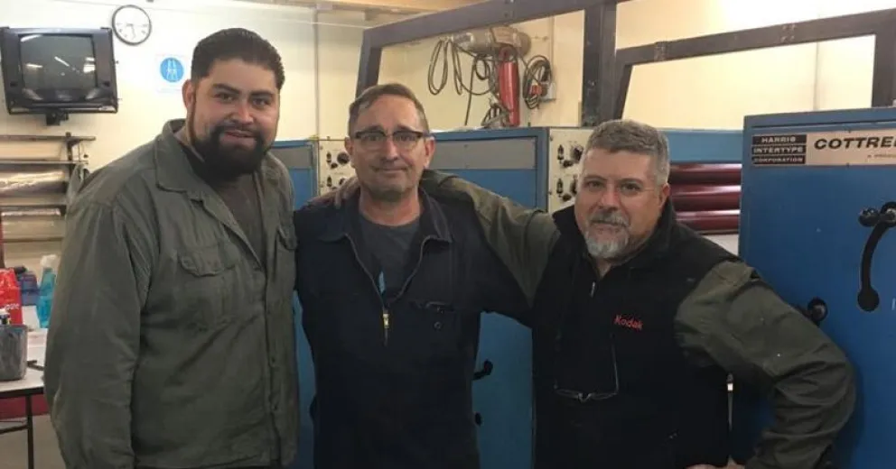 Fernando en el centro, junto a Johan y Hugo Addati.