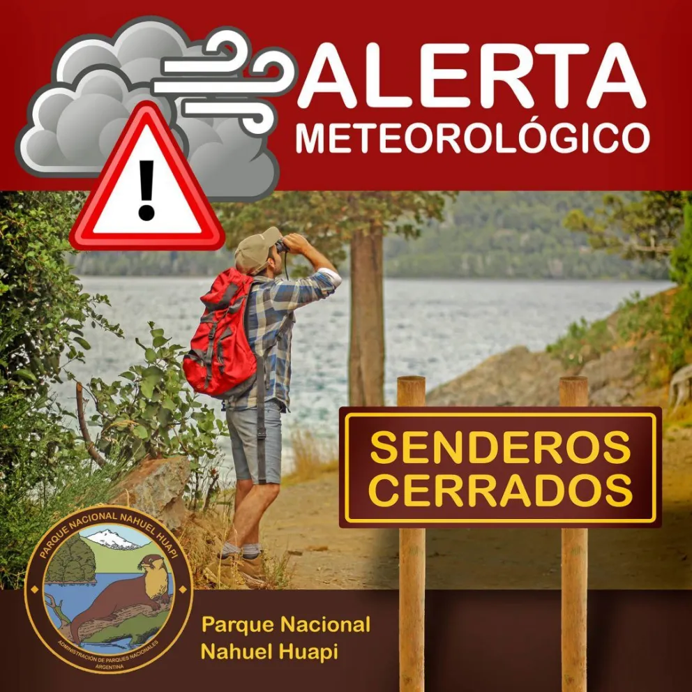 Cierre de senderos por alerta meteorológico