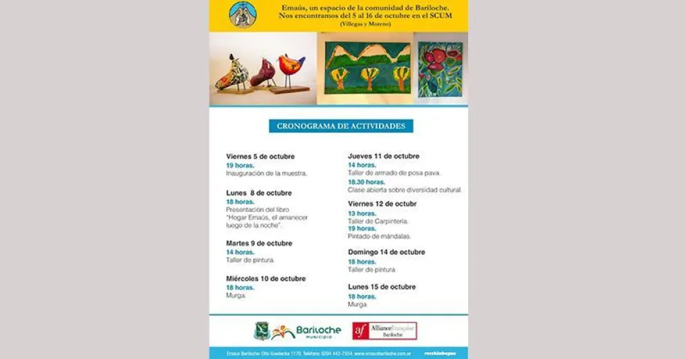 Se inaugurará muestra del Hogar Emaús
