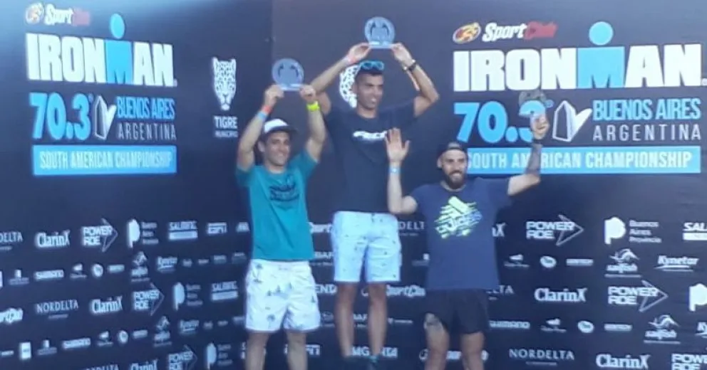 García y Omaecheverría hicieron podio en el Ironman 70.3 de Buenos Aires