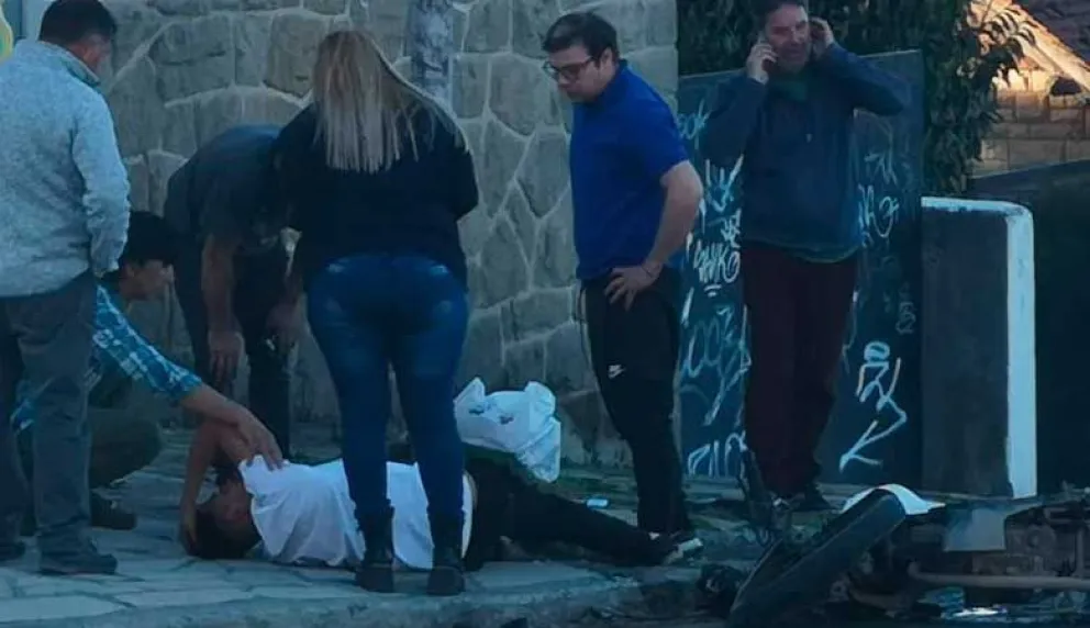 Atropellaron a motociclista y sufrió fuertes golpes