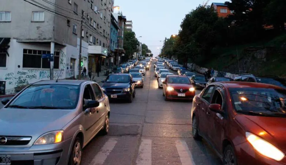 Caravana de choferes reclamando por mayor seguridad