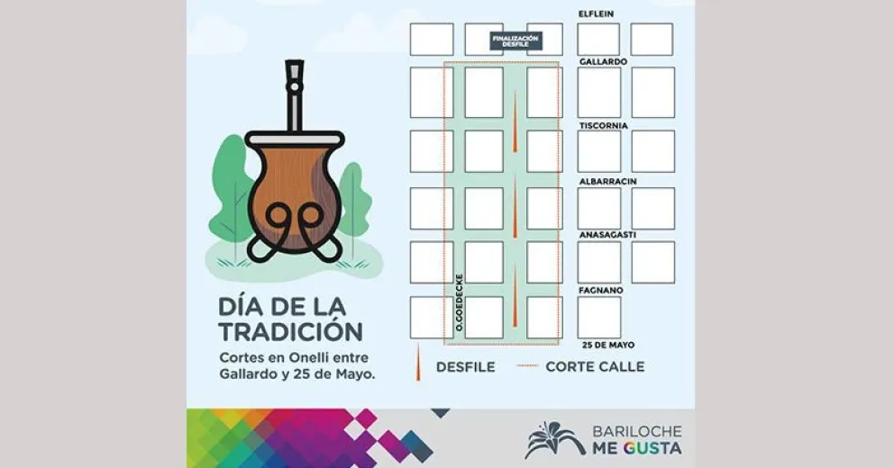 Corte en calle Onelli por desfile del Día de la Tradición