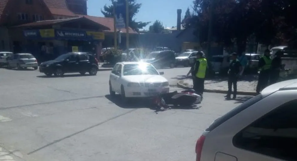 Motociclista sufrió heridas leves