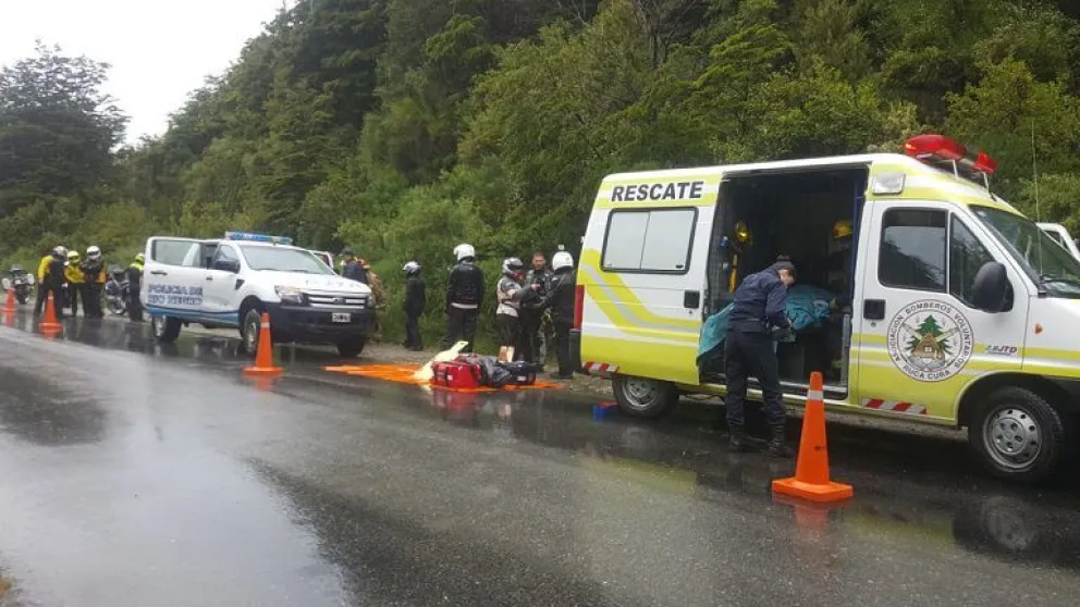 Motociclistas accidentados en Circuito Chico