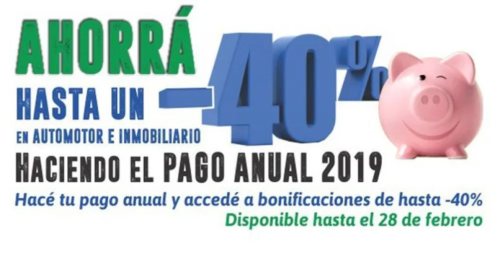 Recuerdan que hay hasta 40 por ciento de descuento por el pago anual de los impuestos Automotor e Inmobiliario