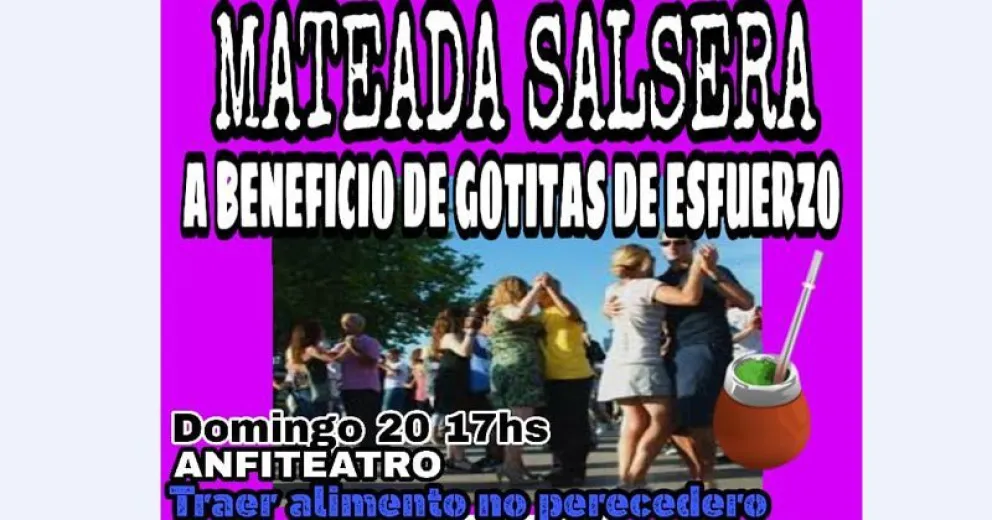 Mateada salsera a beneficio de un comedor