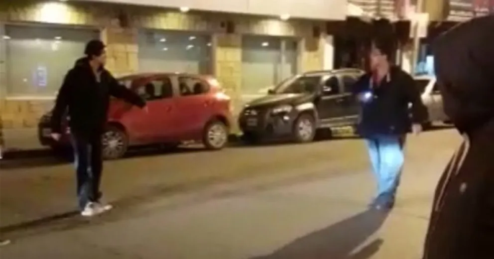 Fuerte discusión callejera durante la noche del jueves