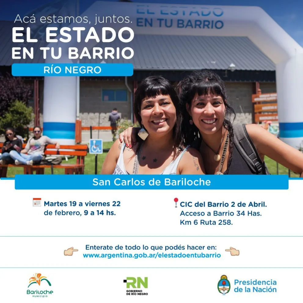 “El Estado en tu Barrio” vuelve a Bariloche