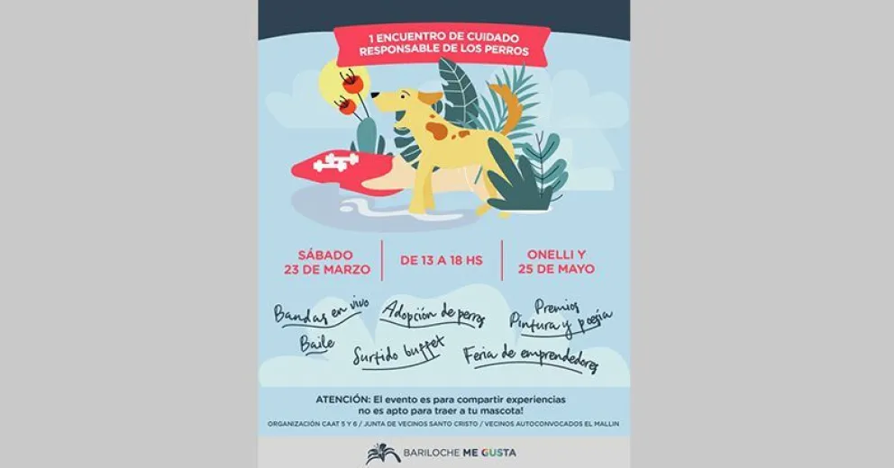 Bariloche vivirá el 1° Festival de Cuidado Responsable de Animales de Compañía