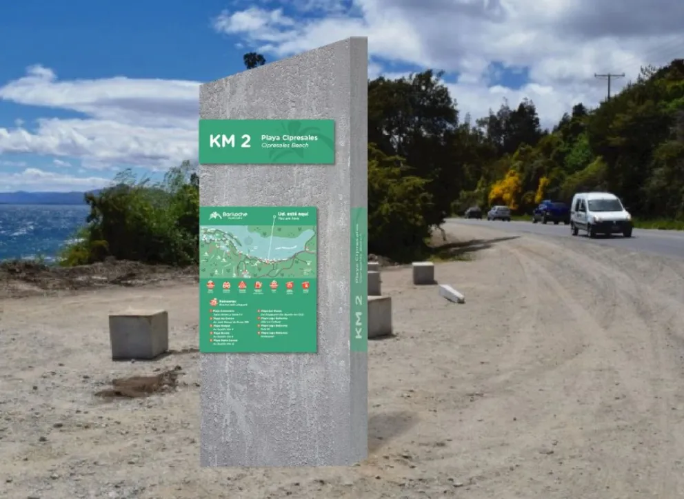 Comienza la colocación de hitos urbanos en varios puntos de Bariloche