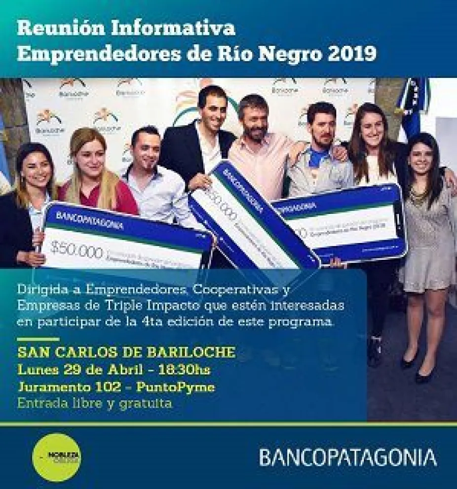 Comienza una nueva edición de Emprendedores Río Negro 2019