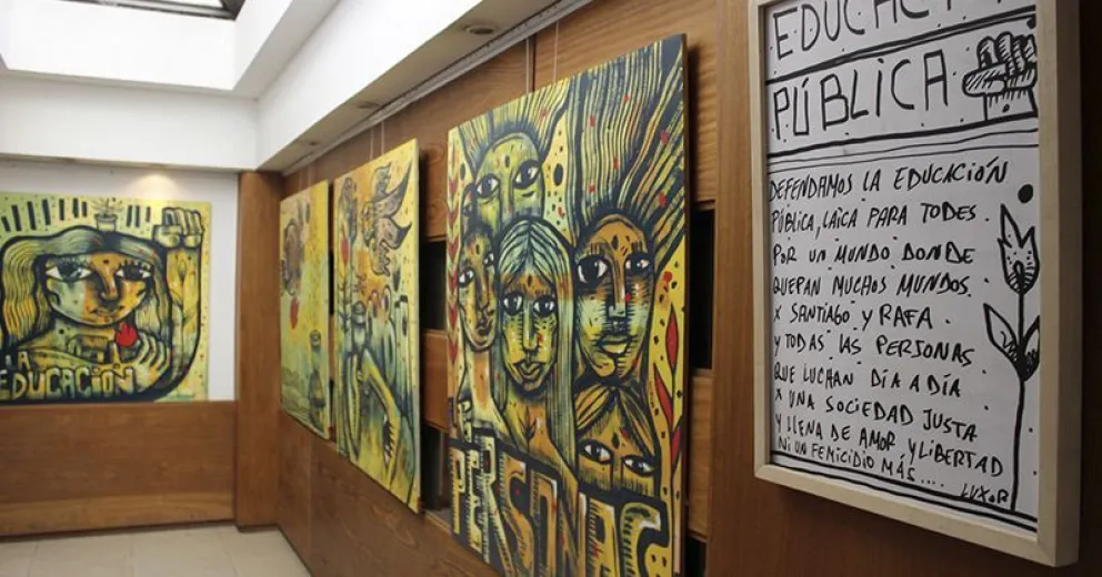 Inauguraron el Mural por la educación pública del artista plástico Luxor