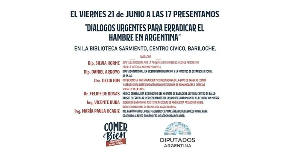 “Con hambre no hay futuro”, tema de debate en Bariloche