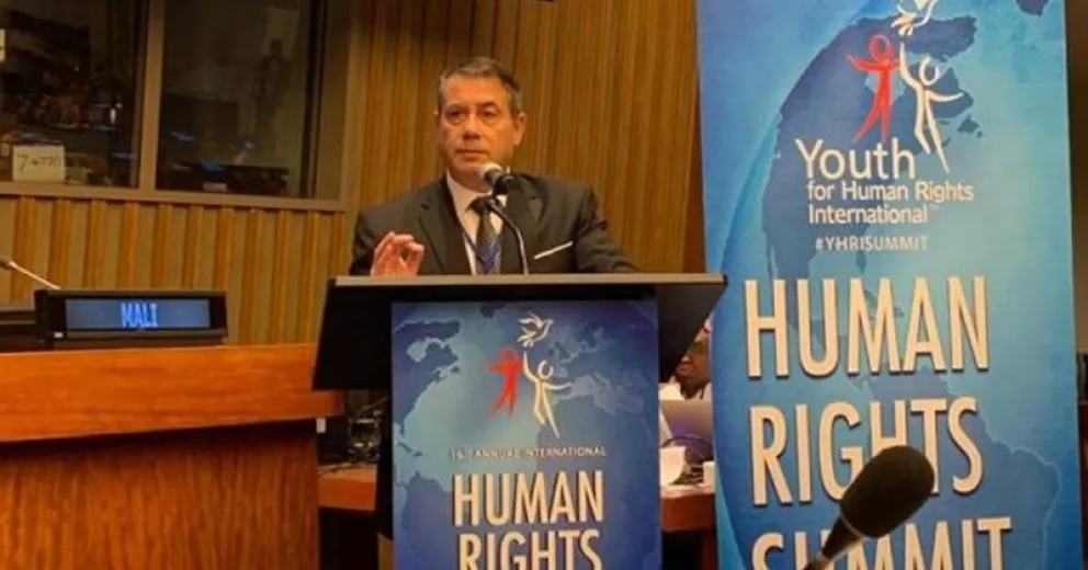 Guillermo Whpei en la Cumbre Internacional de Derechos Humanos de la ONU