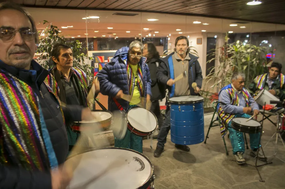  La murga en acción.