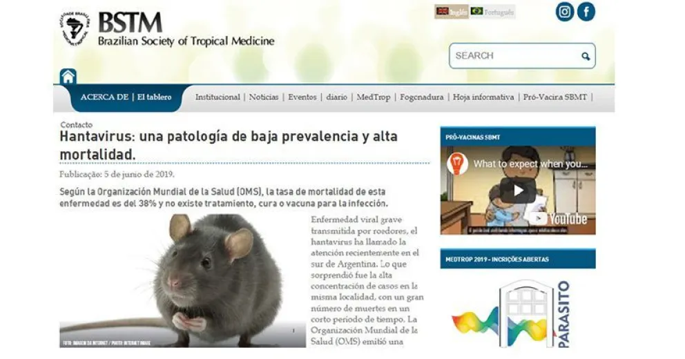 El trabajo rionegrino para enfrentar al hantavirus es noticia en Brasil y el mundo