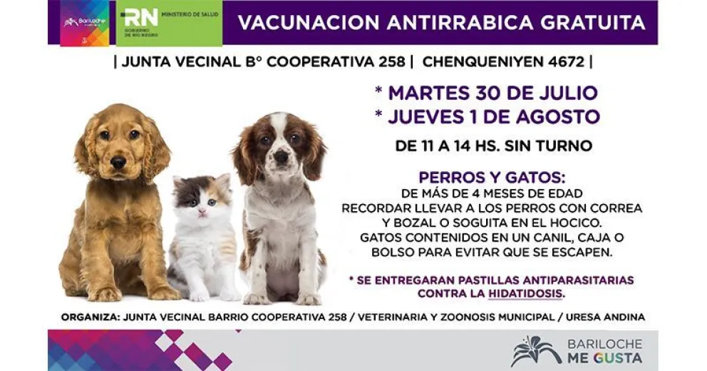 Campaña de vacunación y desparasitación en el B° Cooperativa 258