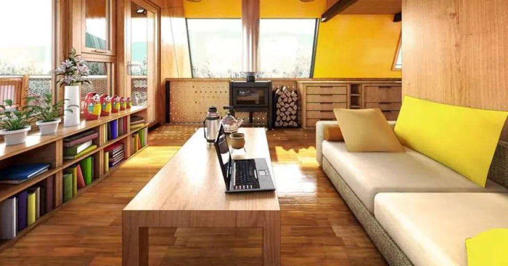 Casa bioclimática en Bariloche (Foto gentileza Ecocasa)
