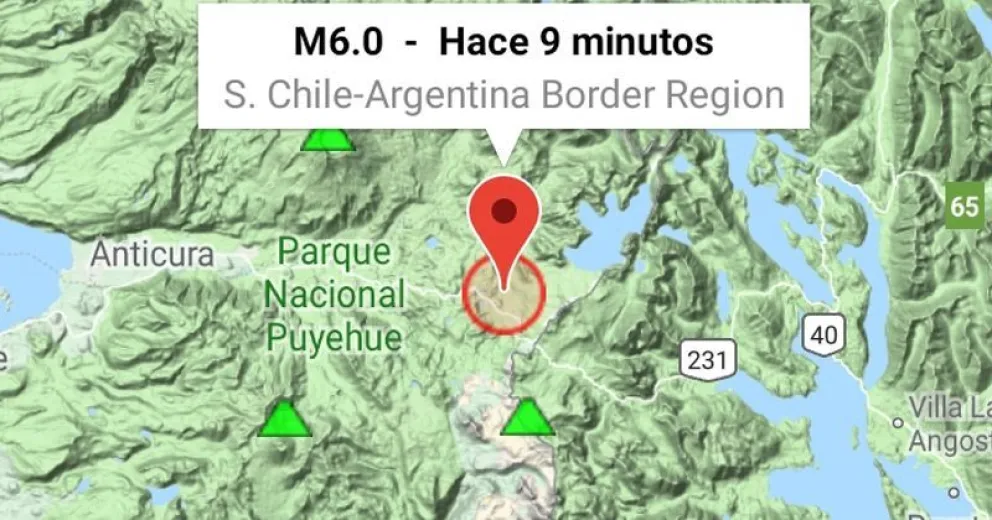 Un sismo de 6.1 grados en Chile sacudió a Bariloche