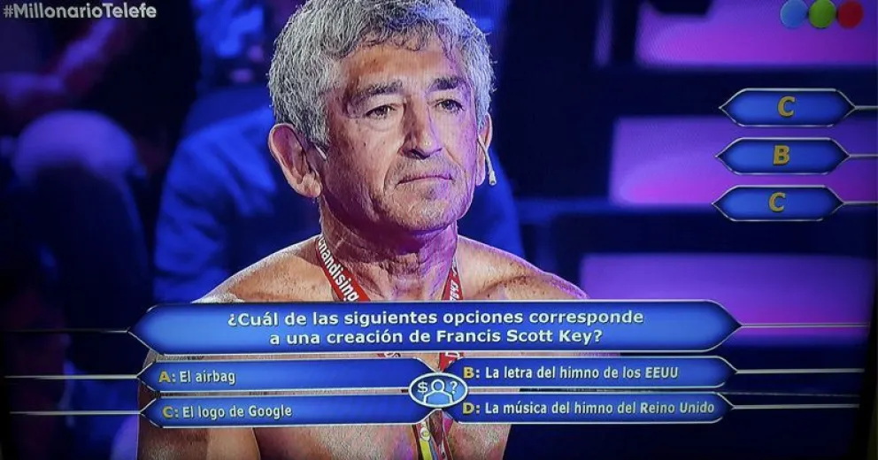 El físico culturista local Darío Loncón participó de “¿Quién quiere ser millonario?”