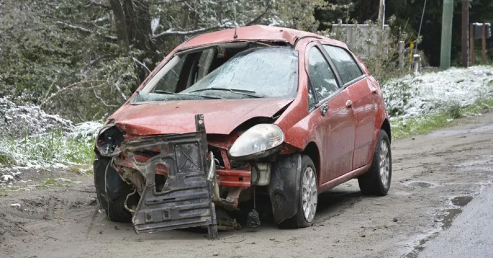 Volcó en Pioneros cuando salía de trabajar
