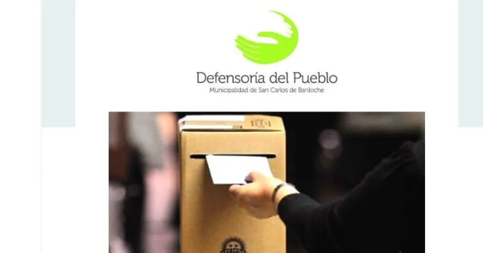 La Defensoría del Pueblo de Bariloche llevará a cabo guardia y visitas a escuelas para monitorear el proceso electoral