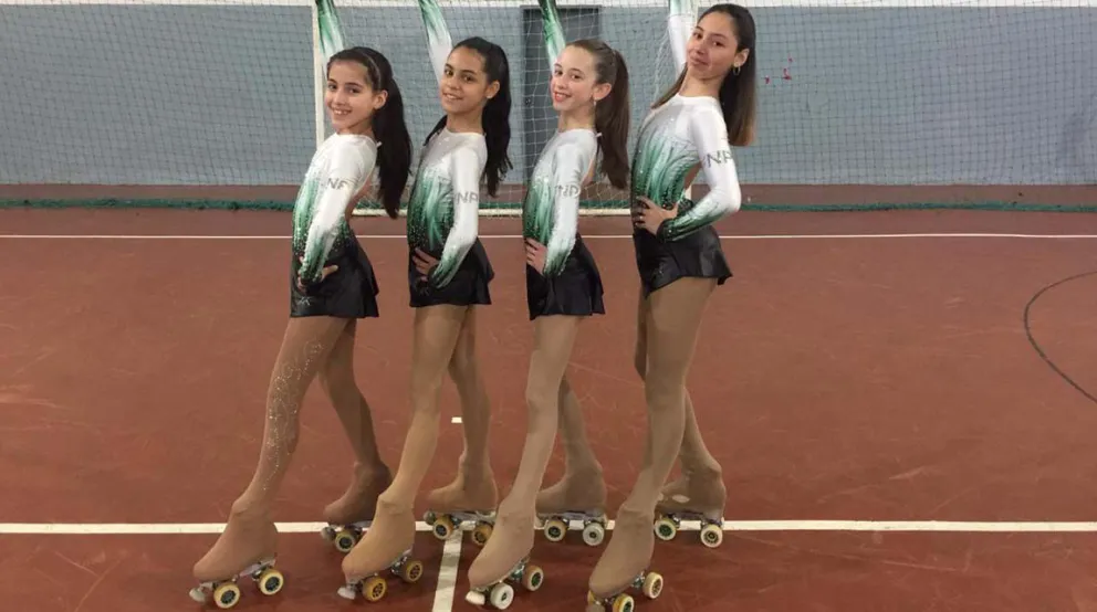 Las patinadoras del Club Nahuel Huapi viajaron al último compromiso federativo.
