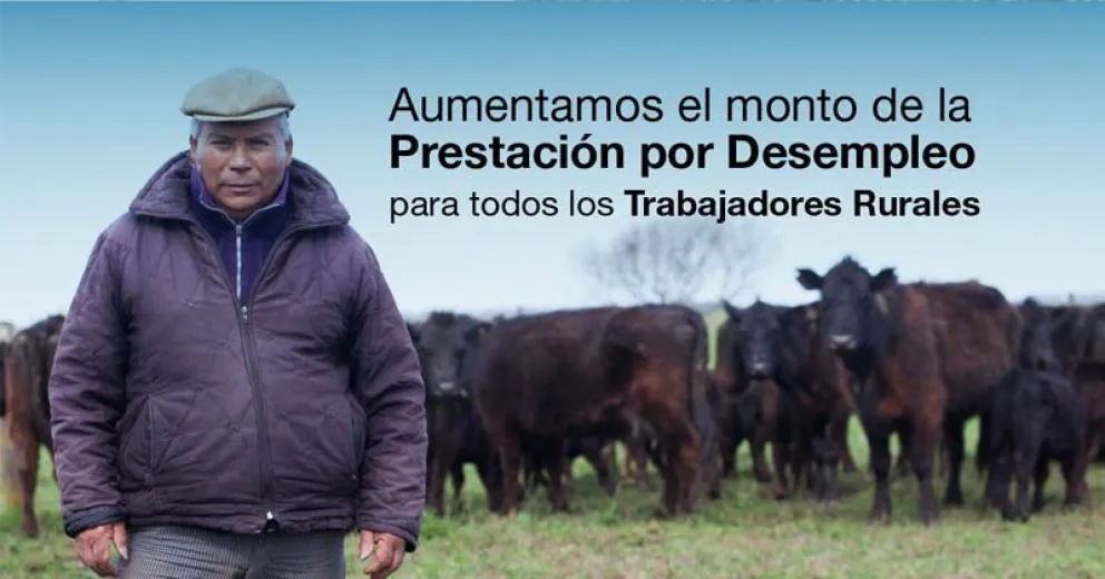 Los trabajadores rurales desempleados podrán percibir $8.574