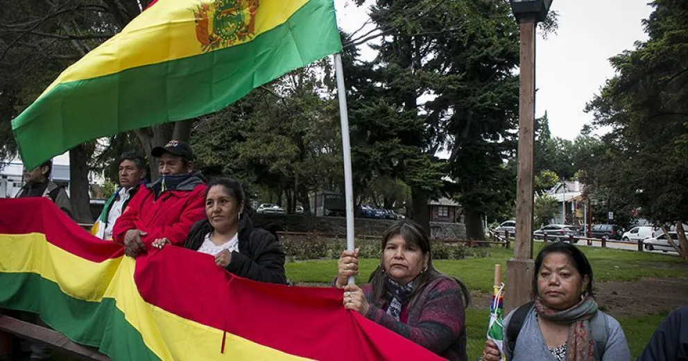 Se concentraron para apoyar al pueblo boliviano.