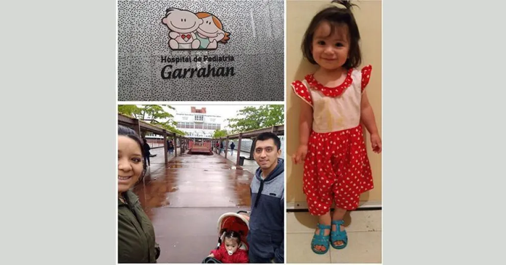 Jazmín debe ser operada en el Garrahan y sus padres piden el apoyo de la comunidad