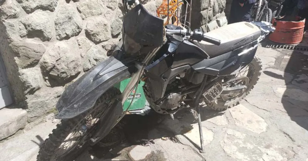 La moto secuestrada.