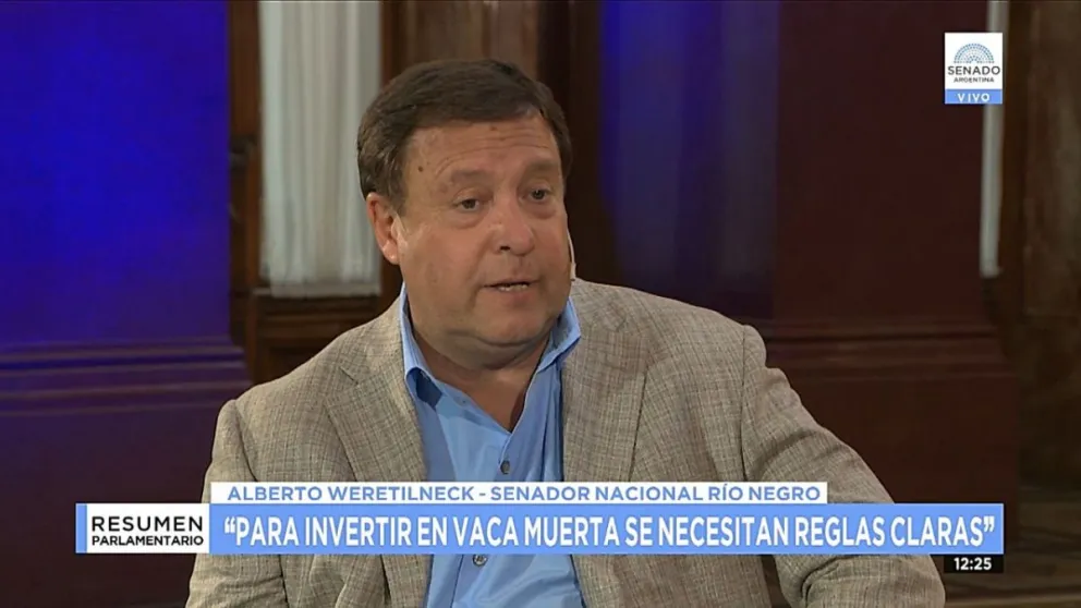 Weretilneck: "Necesitamos una Ley para blindar Vaca Muerta"