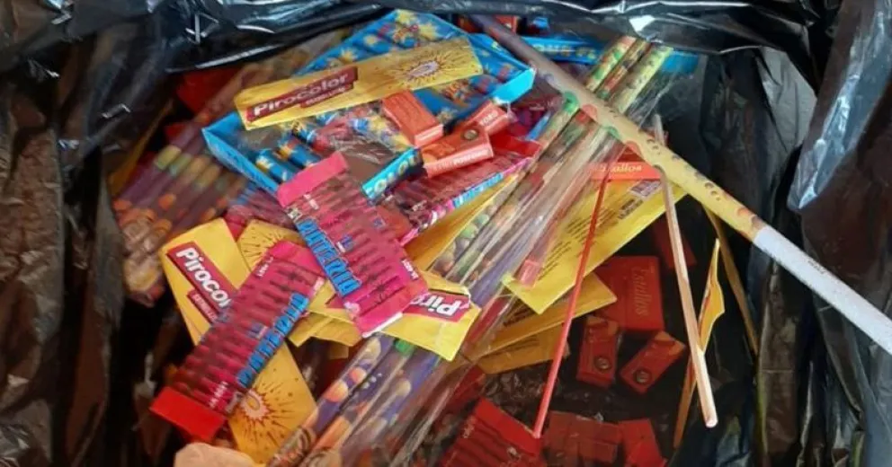 Secuestran pirotecnia en varios operativos