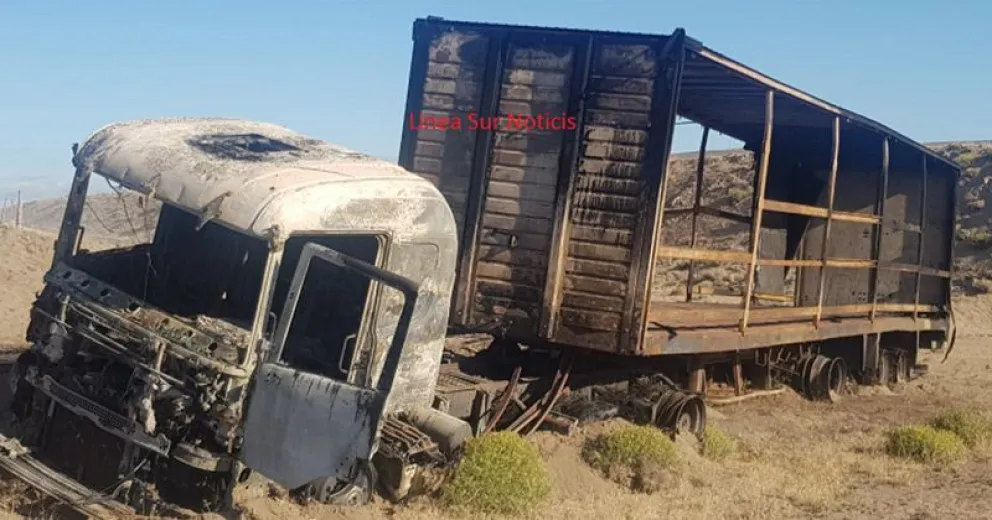 Se incendió un camión en plena Ruta Nacional 23