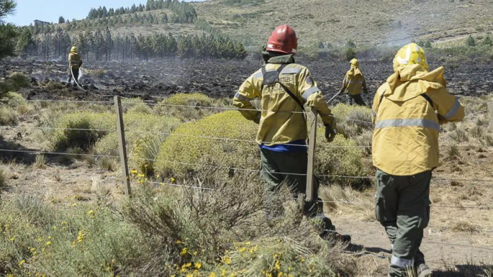 Esfuerzos entre Dina Huapi y Bariloche para combatir un incendio en la zona del Ñirihuau