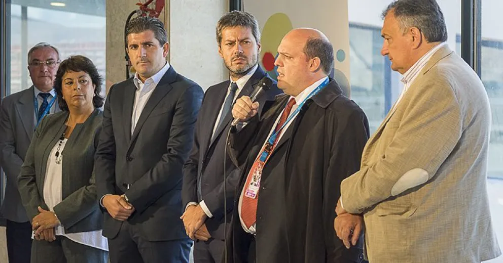 Pablo Ceriani, flamante titular de Aerolíneas Argentinas, estuvo en el aeropuerto local, junto al ministro Matías Lammens y el intendente Gustavo Gennuso. 