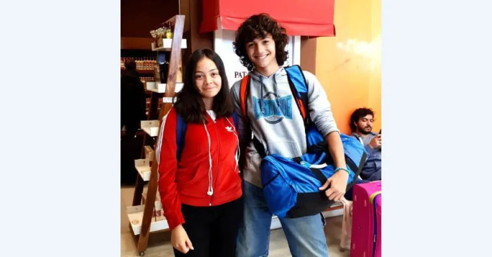 Thiago Lueiro y Bianca Báez en la  preselección nacional de futsal