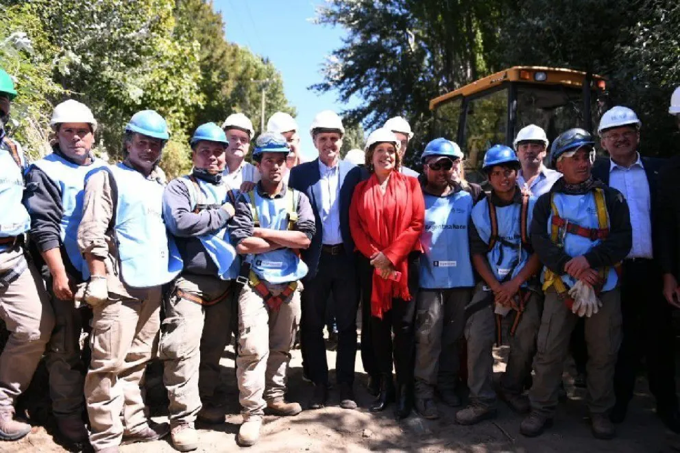 Arabela y Katopodis constataron el avance de obras del Colector Costanero y la Planta Depuradora