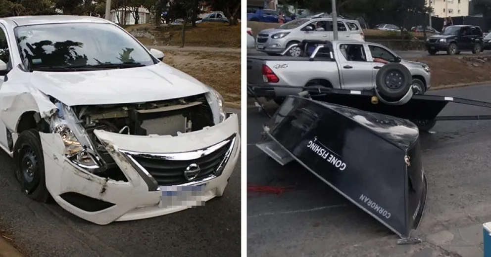 Turista hizo un giro en “u” y provocó un aparatoso accidente en Costanera