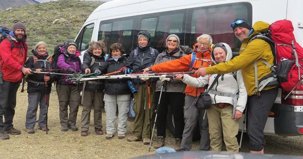 Ocho mujeres realizaron travesía  de seis días de caminata en el  Parque Nacional Perito Moreno