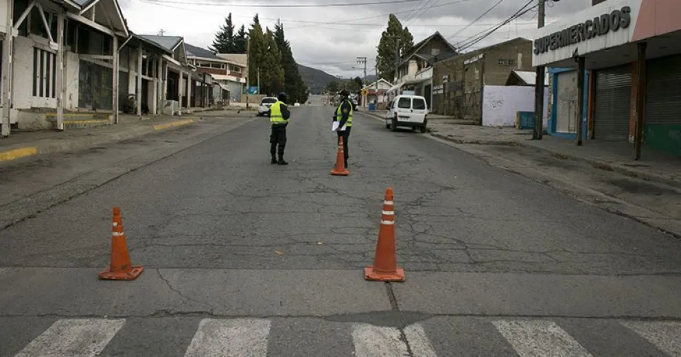 Uno de los controles policiales realizado el día domingo