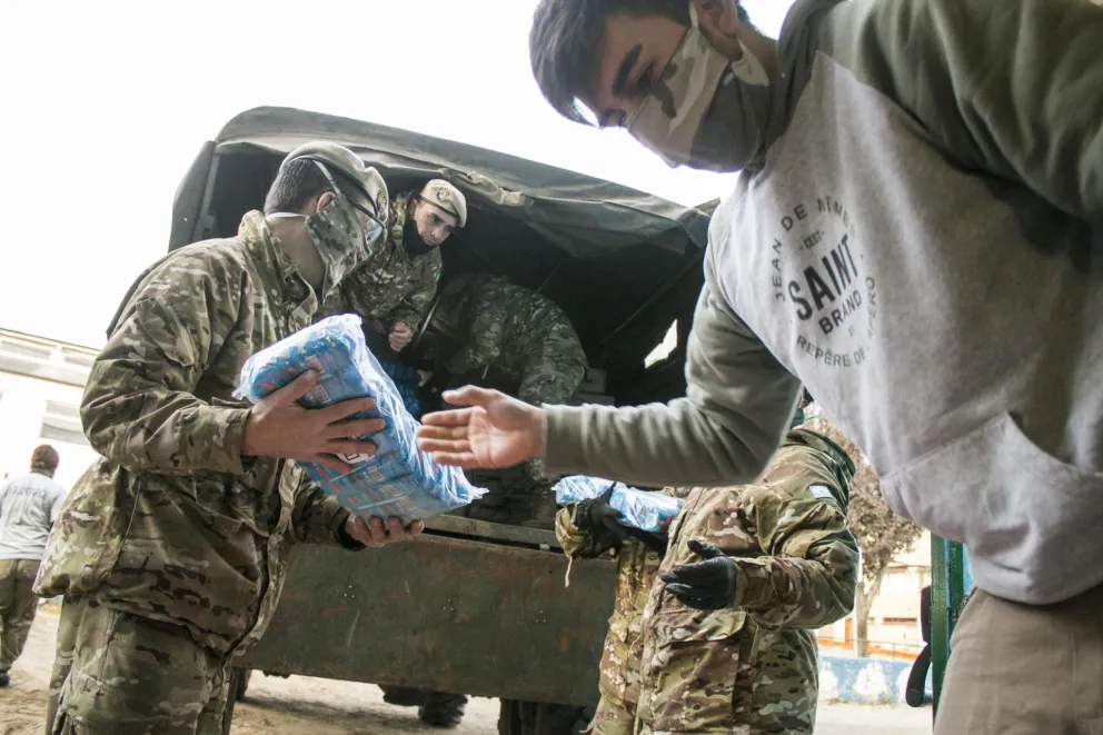 La Escuela Militar de Montaña y su activa participación en la emergencia