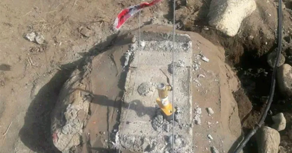 Robaron nicho de gas de una obra en construcción