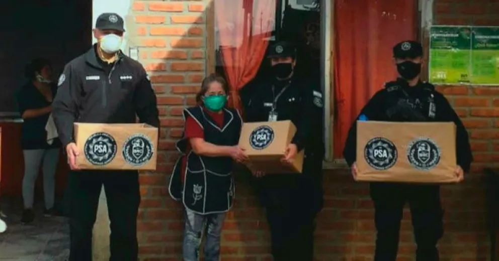 Personal de la PSA donó alimentos al merendero Los Pekes