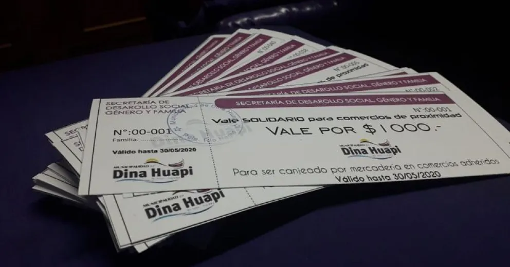 Dina Huapi implementará vales sociales para comercios de cercanía