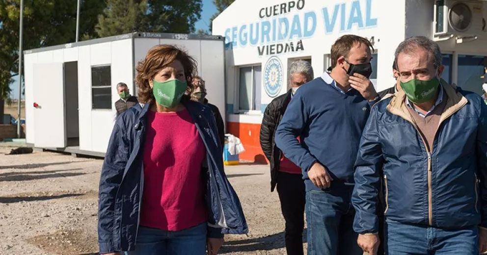 Arabela recorrió el nuevo sistema de control sanitario instalado en el acceso a Viedma