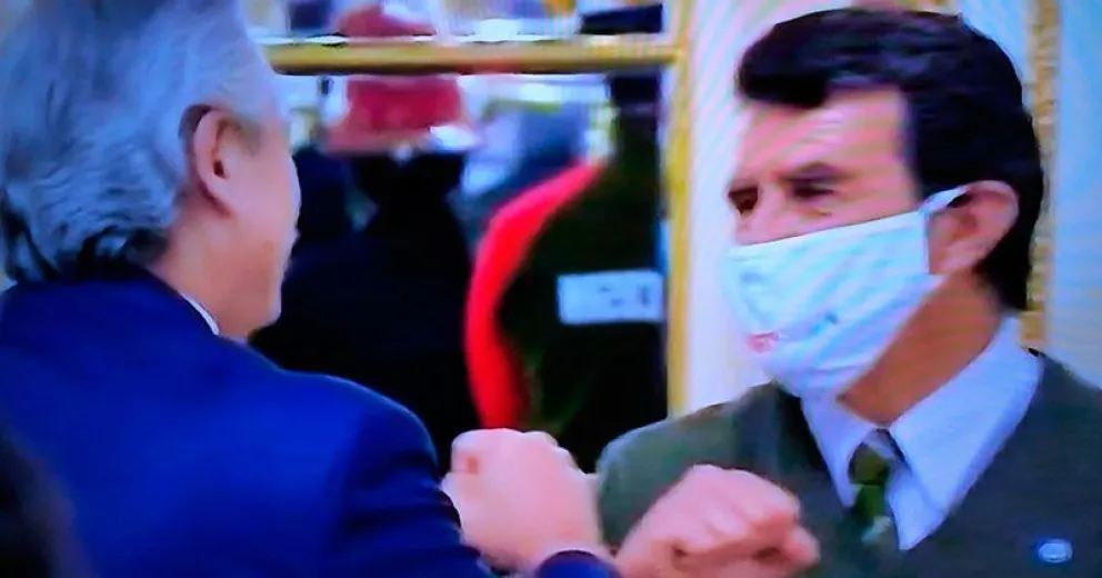 Alberto Fernández brindó su reconocimiento a trabajadores esenciales en la Casa Rosada