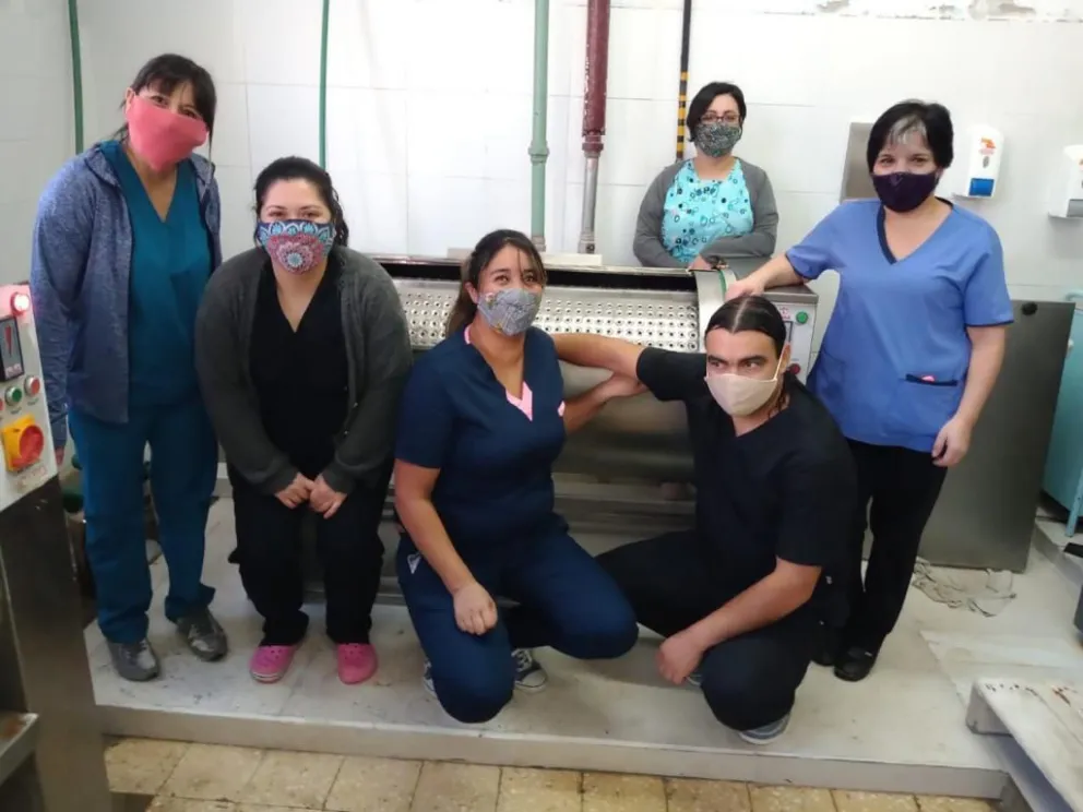Un trabajo indispensable pero silencioso, el lavadero del Hospital Zonal
