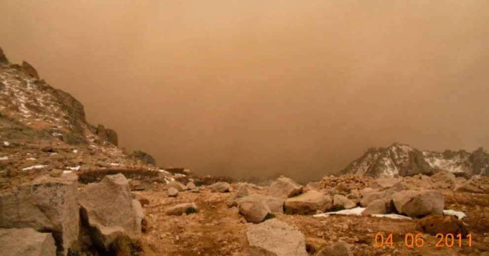 La caída de cenizas desde el refugio Frey: el recuerdo del temor, la aventura y la incertidumbre